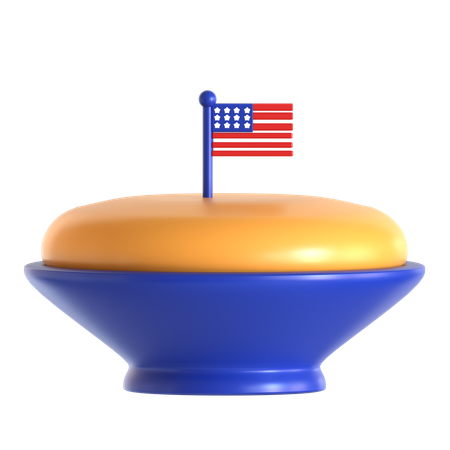 Independence Day Pie  3D Icon