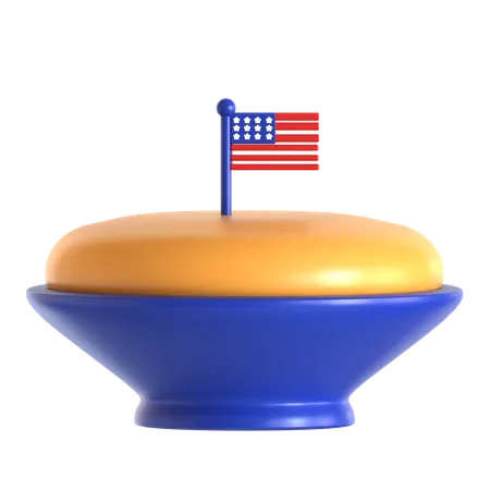 Independence Day Pie  3D Icon