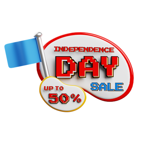 Independence Day Sale  3D Icon