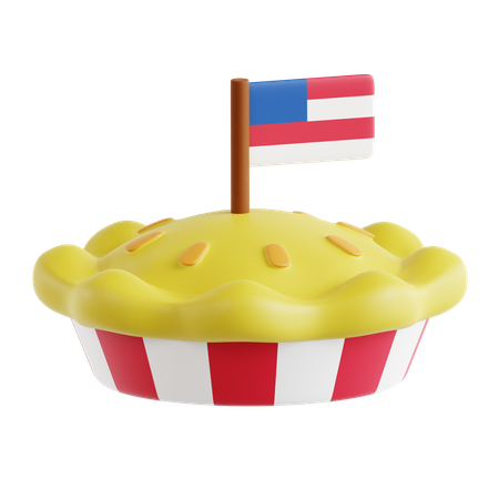 Independence Pie  3D Icon