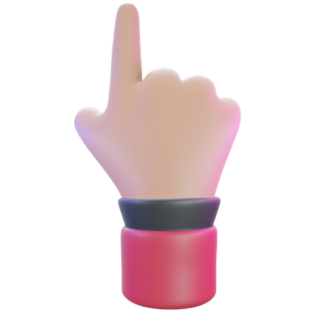 Index finger hand gesture  3D Illustration