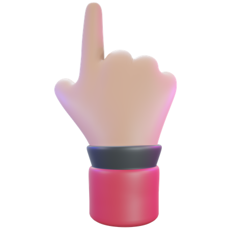 Index finger hand gesture 3D Illustration