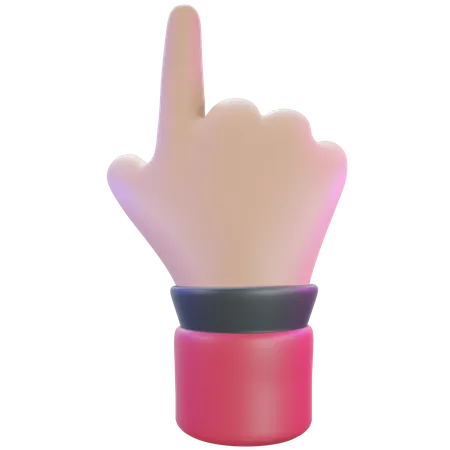 Index finger hand gesture  3D Illustration