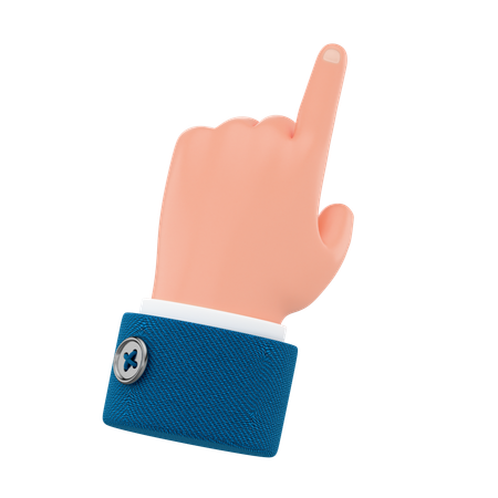 人差し指を上に向けて  3D Icon