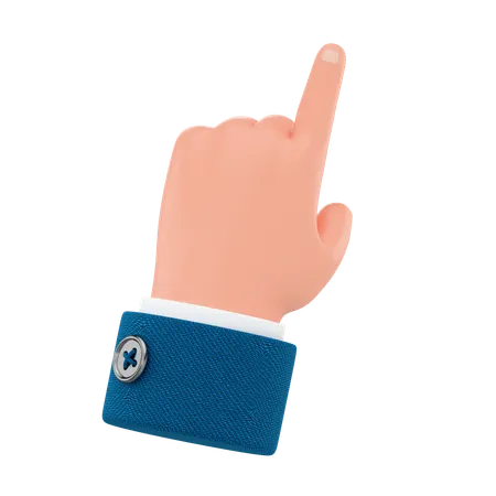 人差し指を上に向けて  3D Icon
