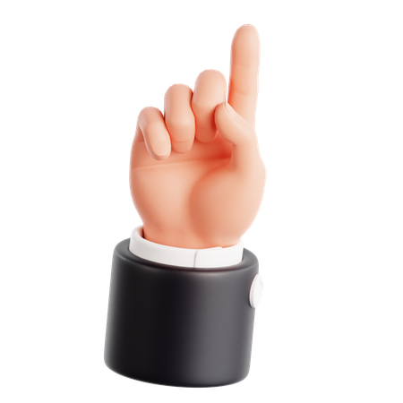 Index Finger Up Hand Gesture  3D Icon
