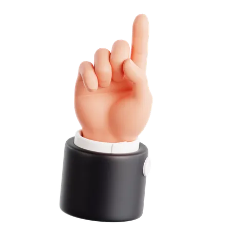 Index Finger Up Hand Gesture  3D Icon