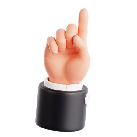 Index Finger Up Hand Gesture  3D Icon