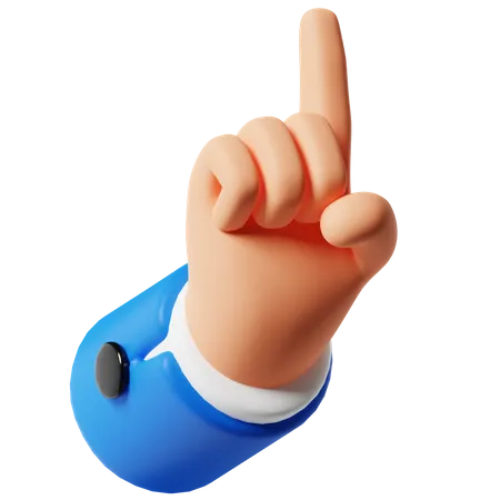 Handbewegung mit dem Zeigefinger nach oben  3D Icon