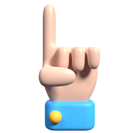Zeigefinger nach oben zeigende Handbewegung  3D Icon