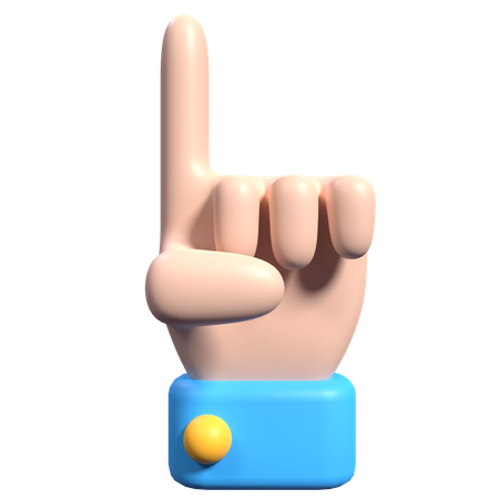 Index Pointing Up Hand Gesture  3D Icon