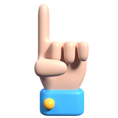 Index Pointing Up Hand Gesture  3D Icon