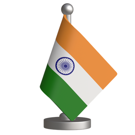 India Desk Flag  3D Icon