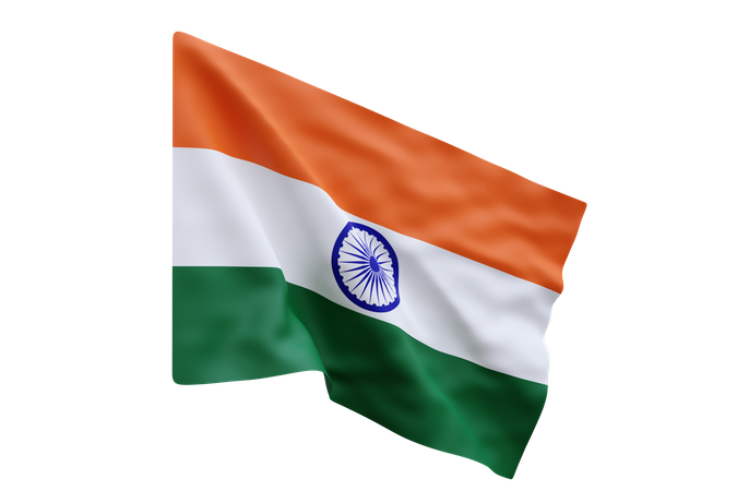 India flag  3D Illustration