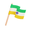 india national flag 3d logo