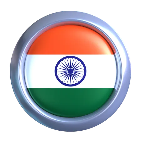 India Flag Emblem  3D Icon