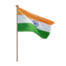 india flag 3d logo