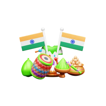 Indian Festival  3D Icon