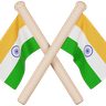 indian flag 3d illustration