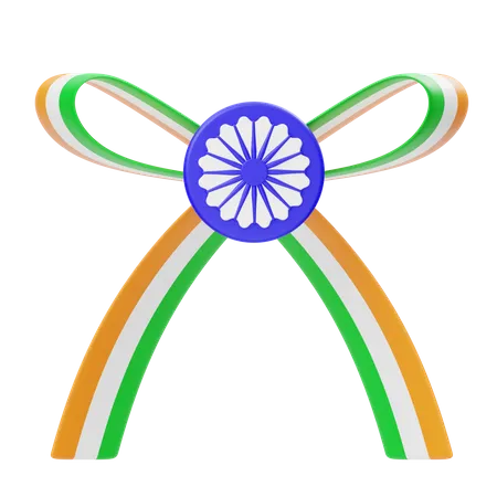 Indian Flag Ribbon 4  3D Icon