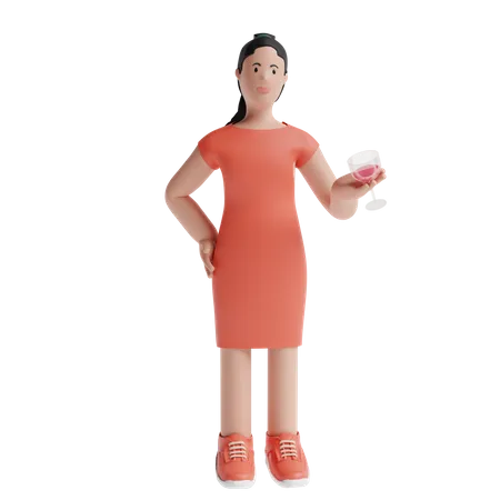 Indian Girl 3D Illustration