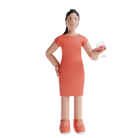 Indian Girl  3D Illustration