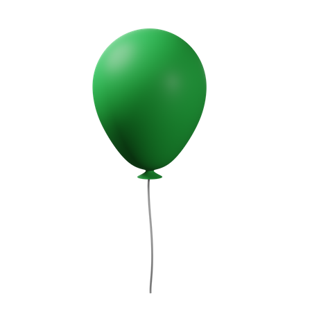 Indian Green Balloon  3D Icon