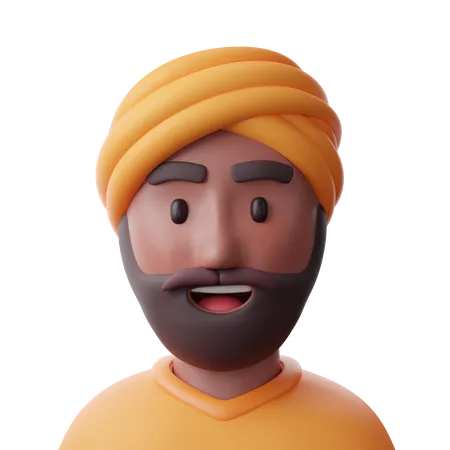 Indian Man  3D Icon