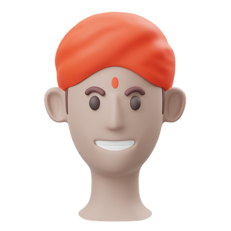 Indian Man  3D Illustration