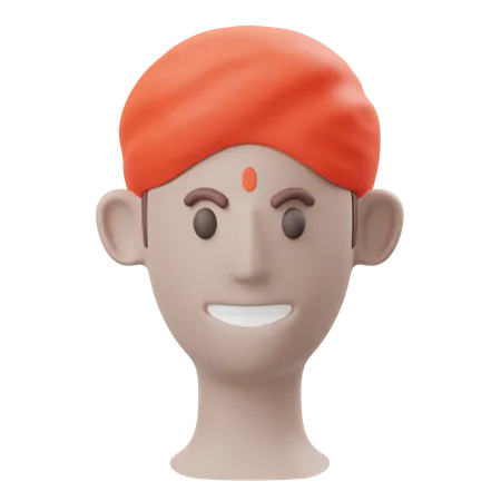 Indian Man  3D Illustration