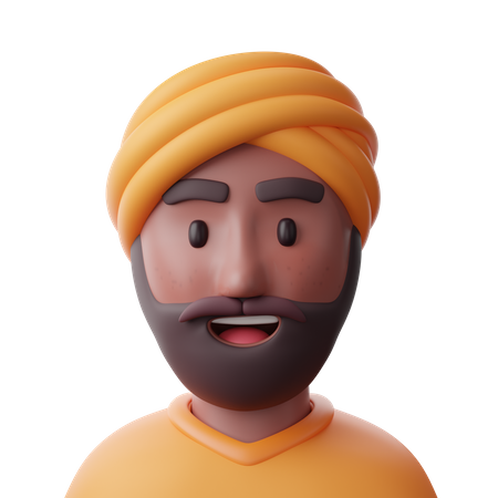 Indian Man 3D Icon
