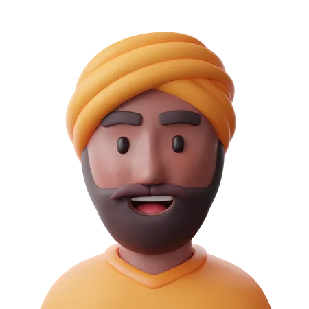 Indian Man 3D Icon