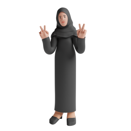 Indian Muslim woman  3D Icon