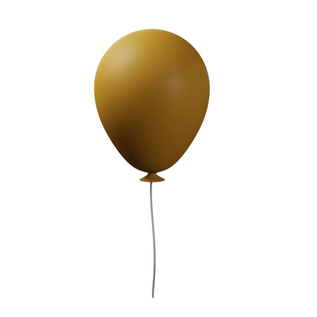 Indian Orange Balloon  3D Icon