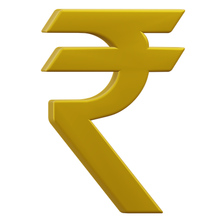 Indian Rupee  3D Icon