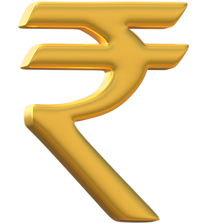 Indian Rupee  3D Icon