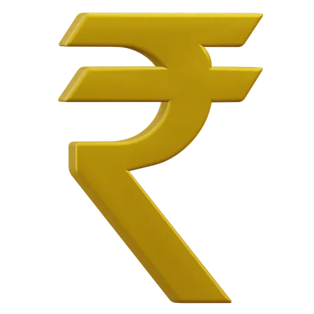 Indian Rupee  3D Icon