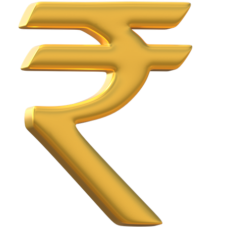 Indian Rupee  3D Icon