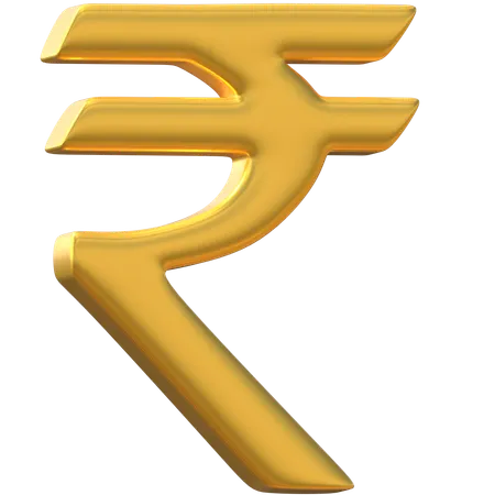 Indian Rupee  3D Icon