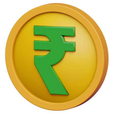 Indian Rupee  3D Icon