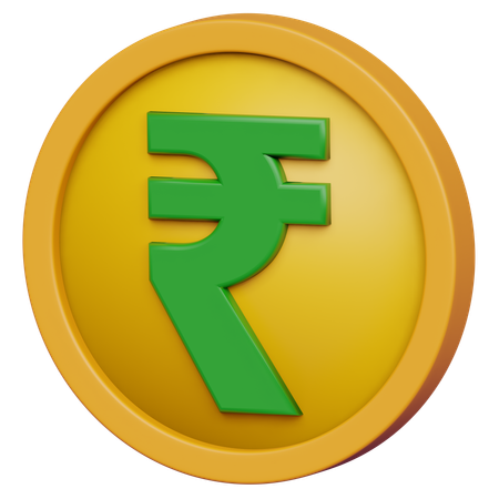 Indian Rupee  3D Icon