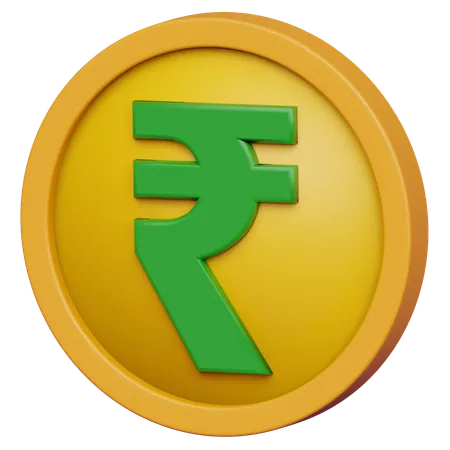 Indian Rupee 3D Illustration