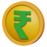 indian rupee 3d logo