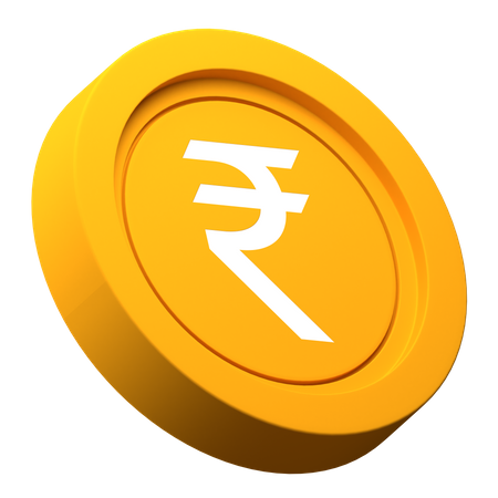 Indian Rupee 3D Icon