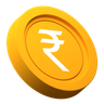 indian rupee 3d illustration