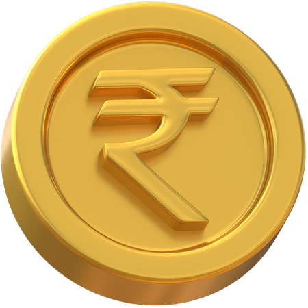 Indian Rupee Coin  3D Icon