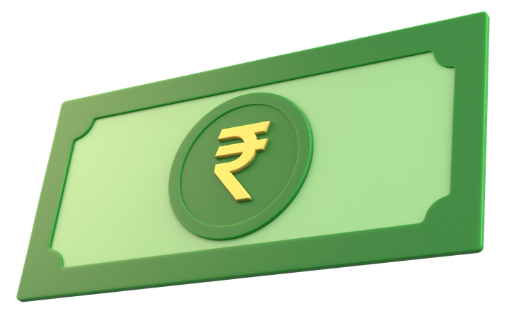 Indian Rupee Money 3D Icon