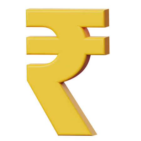 Indian Rupee Sign  3D Icon