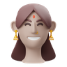 indian lady 3d logo