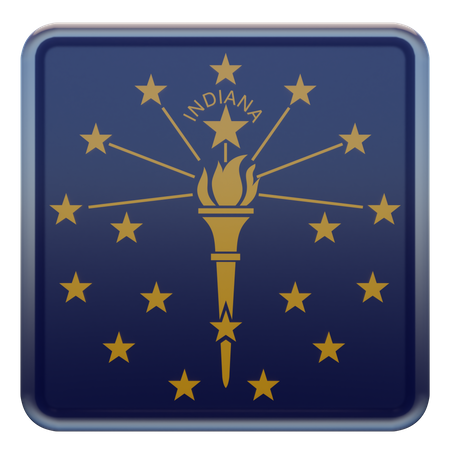 Indiana Flag  3D Flag